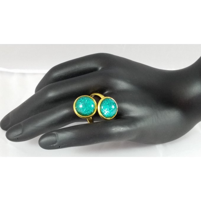Bague double cabochon 1