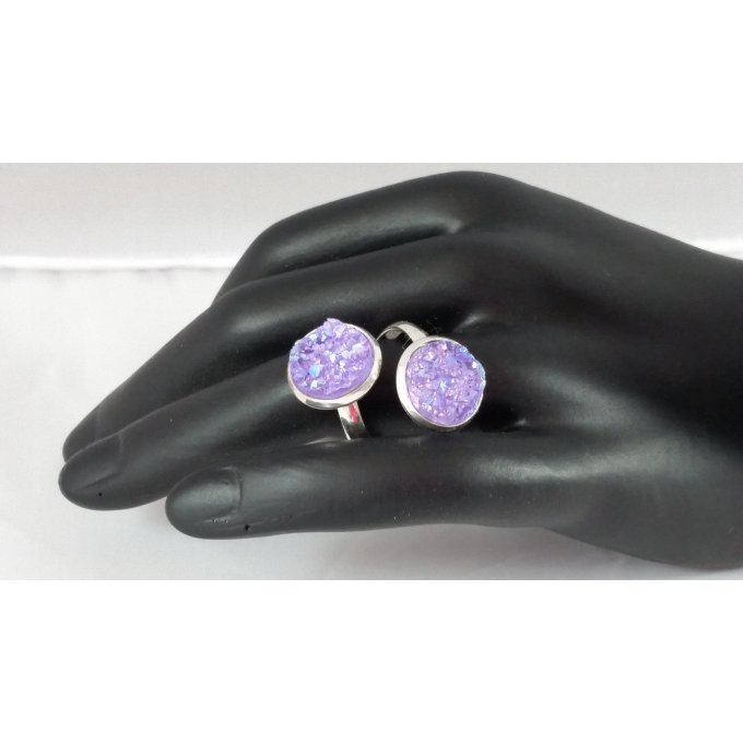 Bague double cabochon 2